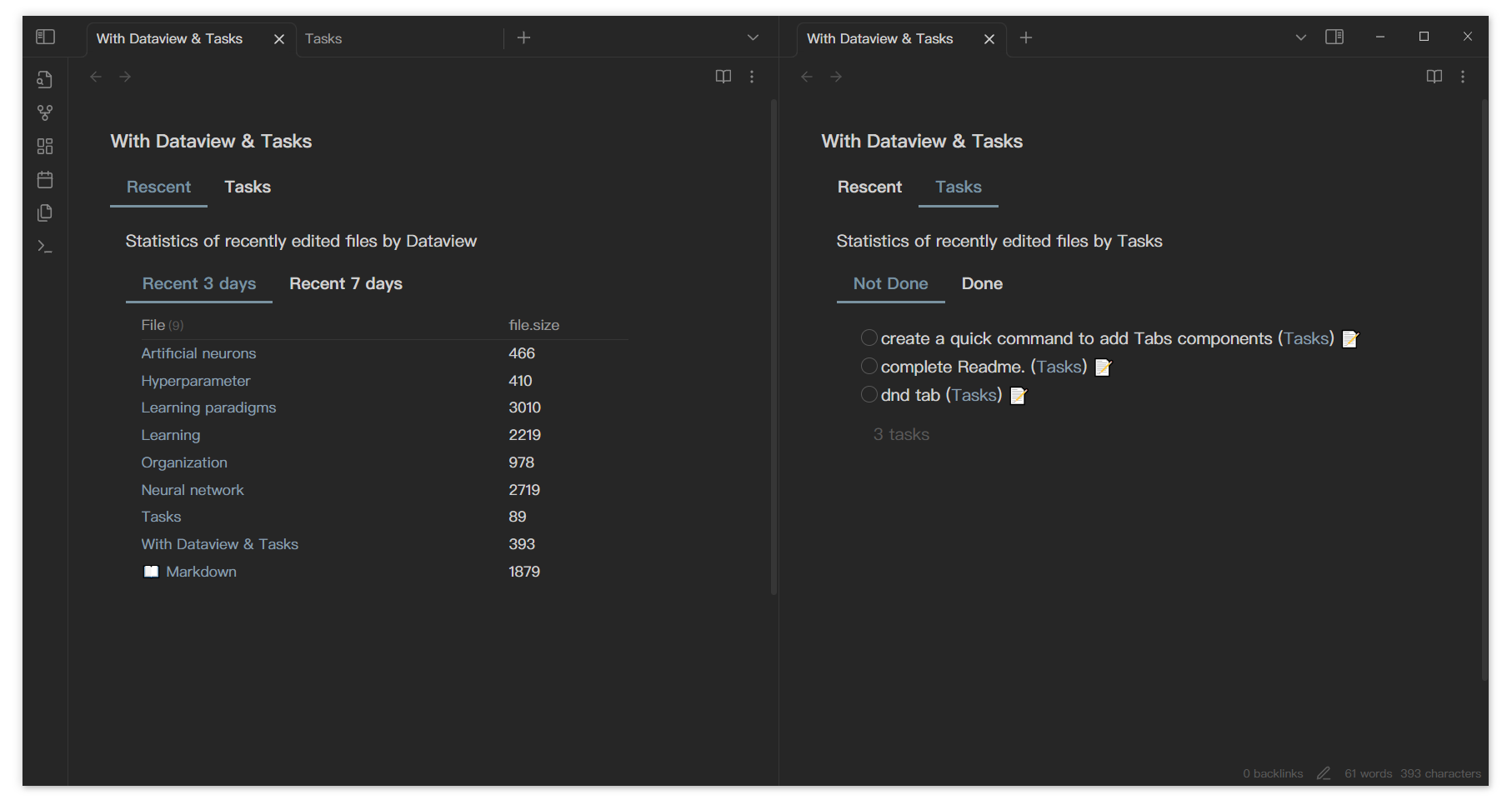 Tabs&Dataview